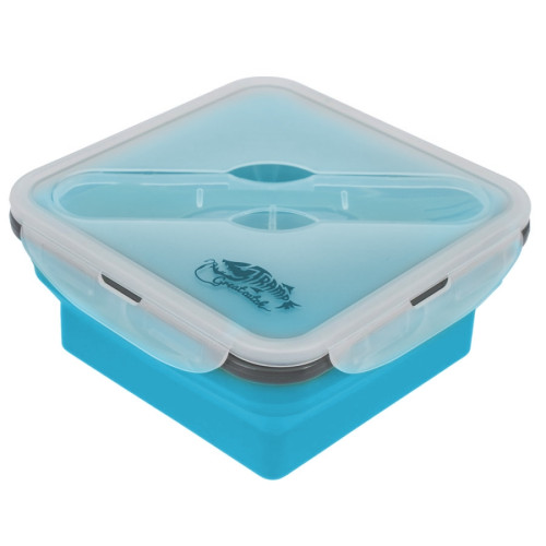 Контейнер Tramp силиконовый с ловилкой 400мл.TRC-144 аквамарин