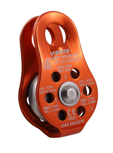  Блок-ролик одинарный Спасатель Люкс дюраль Венто в Саратове  