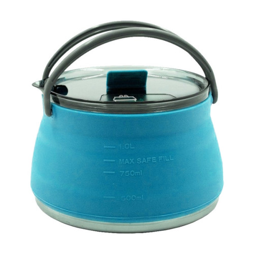Чайник Tramp складной силиконовый 1л аквамарин