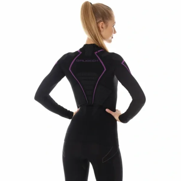 Футболка Brubeck Thermo Nilit Heat черный/розовый женская в Саратове