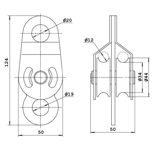  Блок-ролик Орион-Альп двойной сталь с подшипником в Саратове  