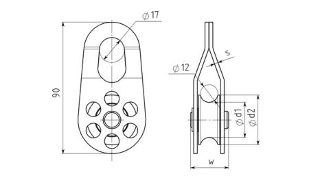  Блок-ролик Вертикаль сталь с подшипником в Саратове  