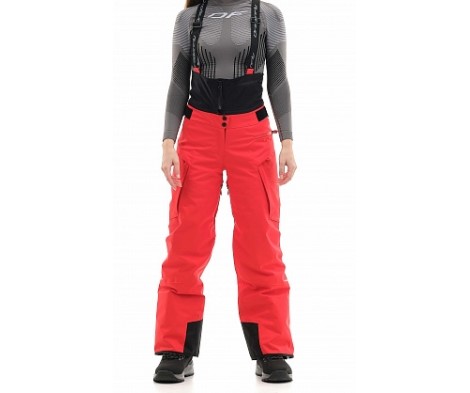 Штаны горнолыжные утепленные Dragonfly Gravity Premium Woman Red Fluo в Саратове