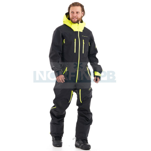 Комбинезон сноубордический Dragonfly SuperLight 3L MAN Black-Yellow Fluo в Саратове