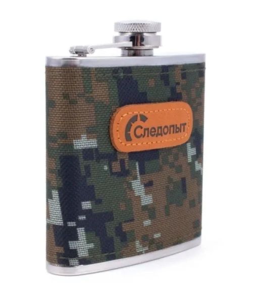 Фляга Следопыт оплетка из oxford camo pixel 180 мл