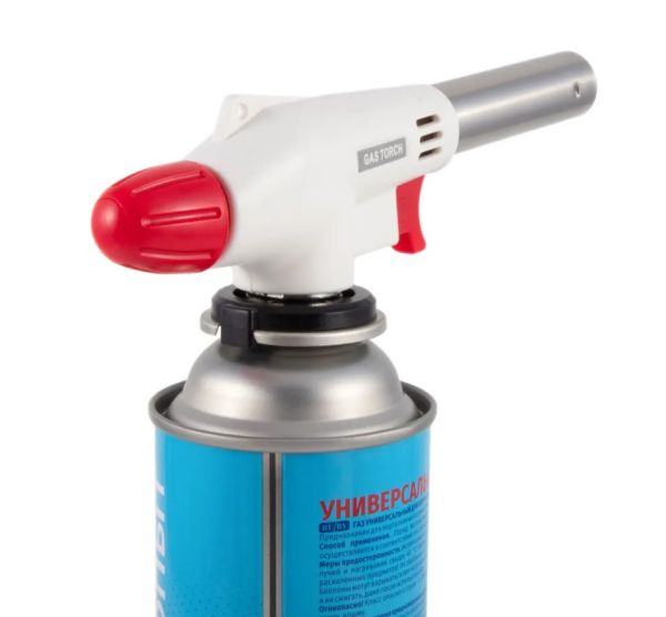 Горелка газовая RUNIS белая пьезо.цанг.4-041 (без баллона)