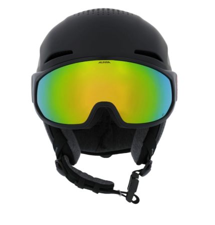 Шлем Alpina Alto Q-Lite Black Matt (Gold Mirror)