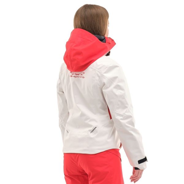 Куртка горнолыжная Dragonfly утепленная Gravity Premium Woman Gray-Red в Саратове