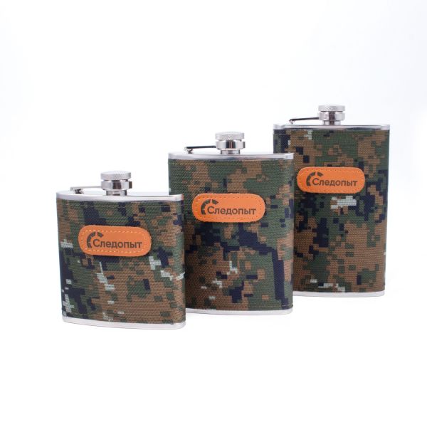 Фляга Следопыт оплетка из oxford camo pixel 240 мл