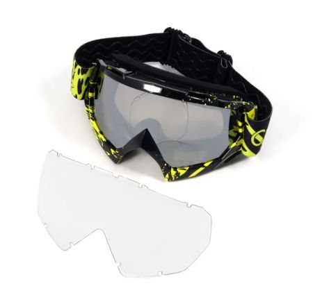 Купить Очки мотоциклетные/снегоходные Следопыт М6,линзы chrome silver+ transparent в Саратове