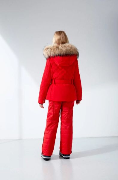 Куртка горнолыжная Poivre Blanc с иск.мехом W21-1003-JRGL/A красный в Саратове