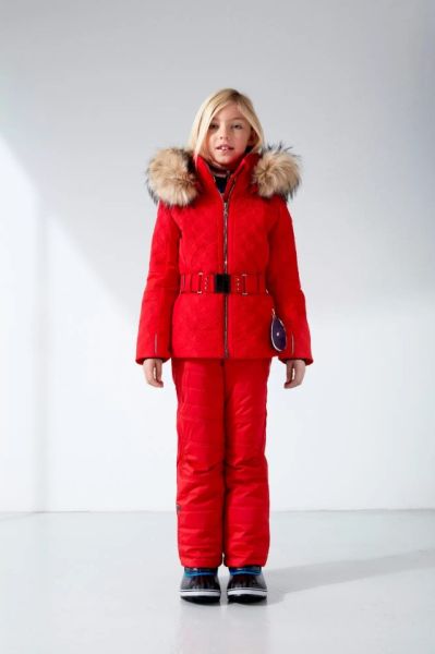 Куртка горнолыжная Poivre Blanc с иск.мехом W21-1003-JRGL/A красный в Саратове